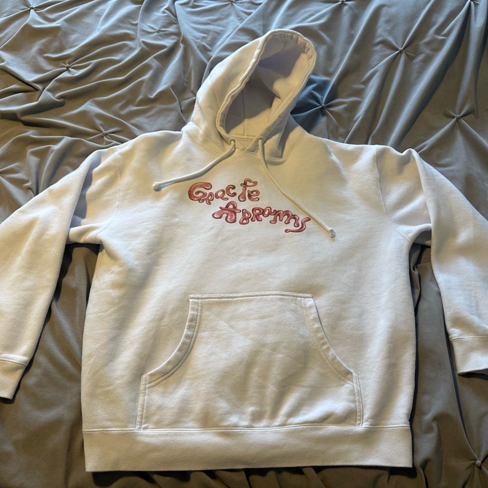 Gracie Abrams Limited Edition “Mess it up” icing white hooded sweatshirt
